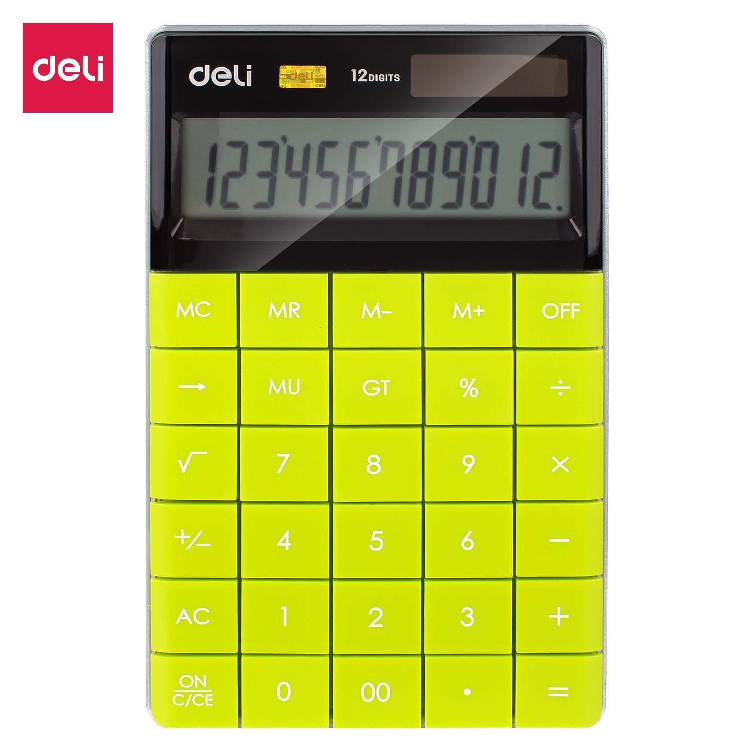 Deli Calculadora de sobremesa Deli E1589 12 digitos verde