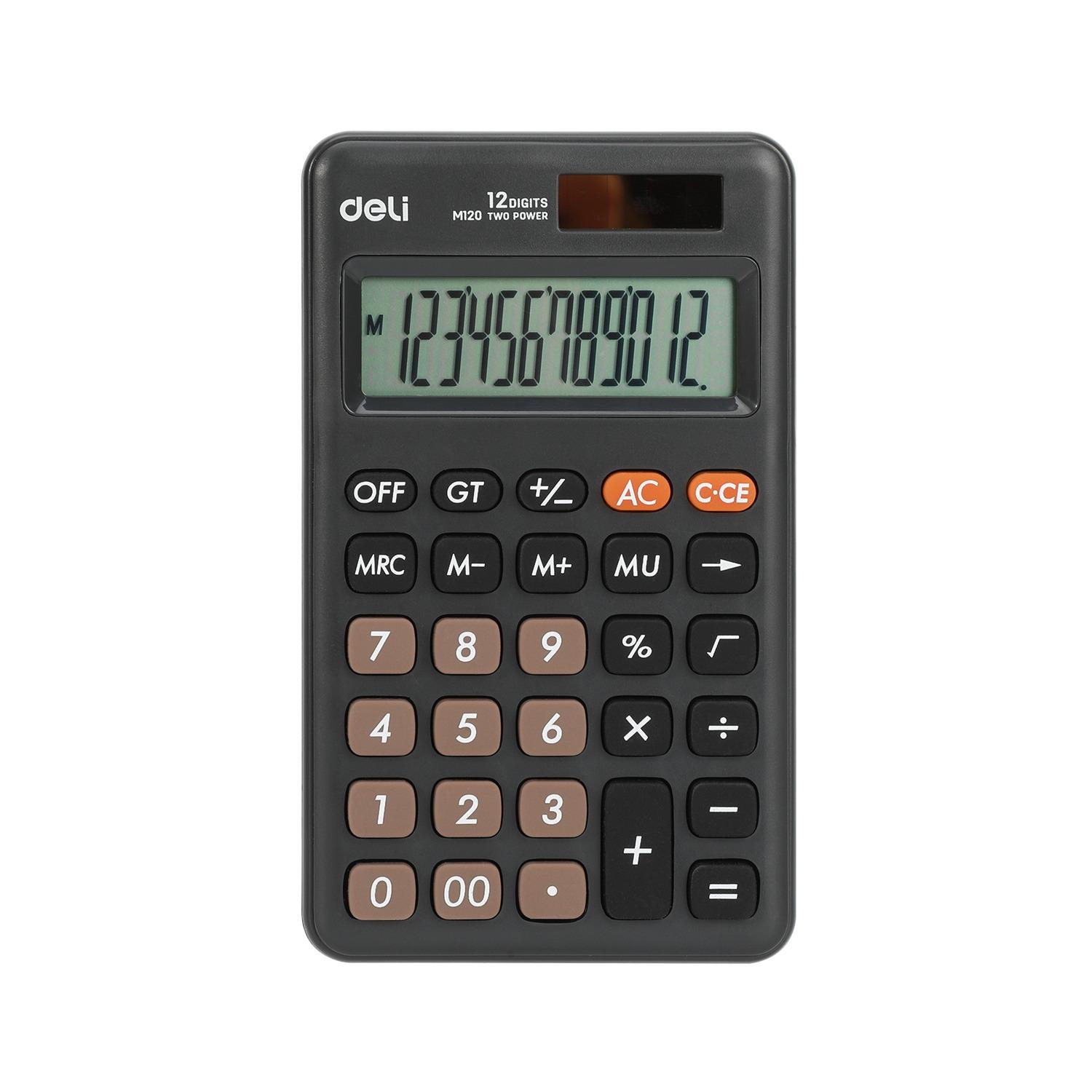 Deli Calculadora de bolsillo EM120 12 digitos blanco