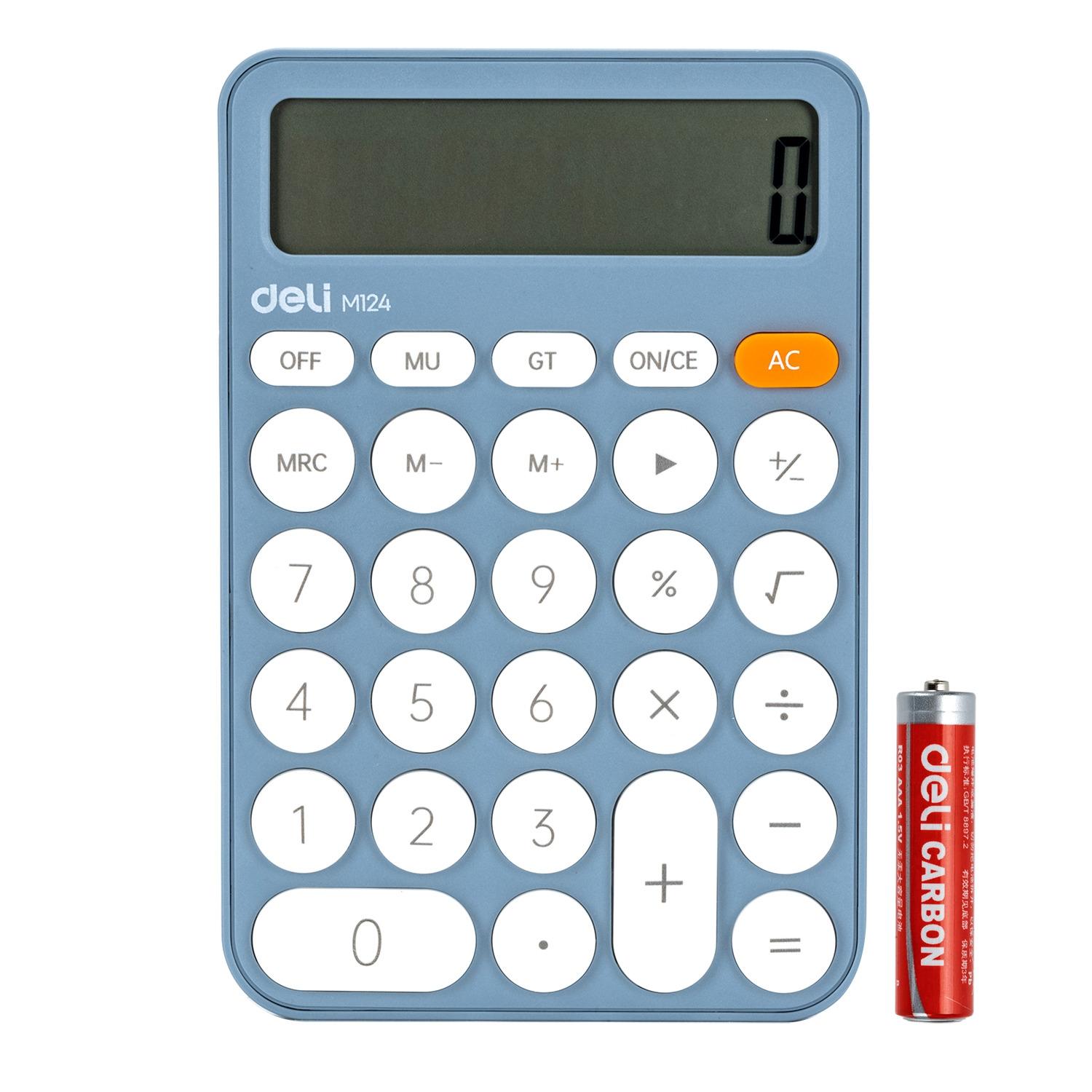 Deli Calculadora de sobremesa EM124 12 digitos rosa