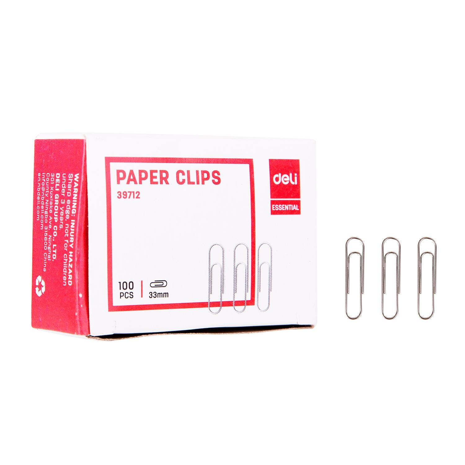 Deli C.100 clips niquelados 33mm