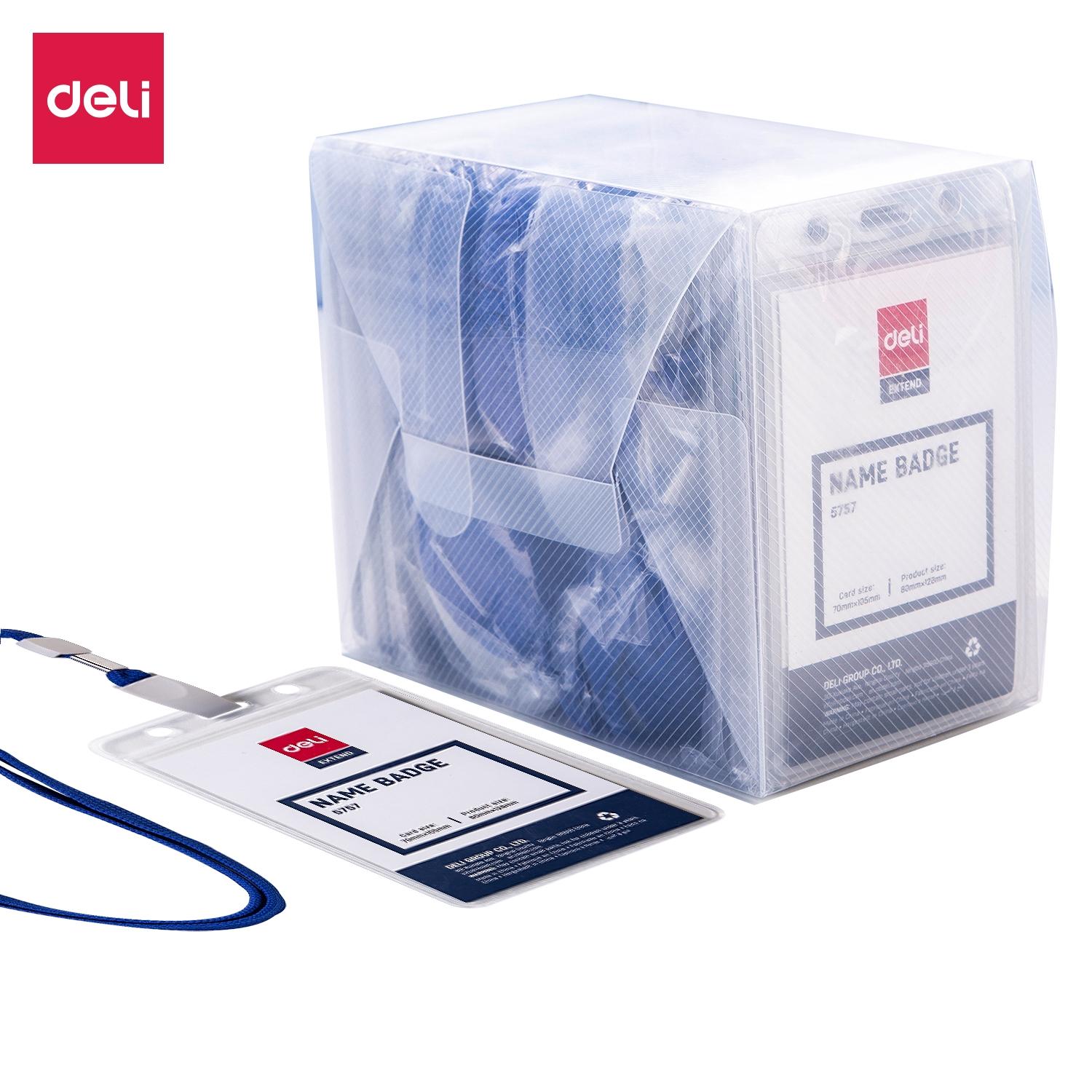 Deli C.50 identificadores Pvc vertical 95x68mm incluye cordon