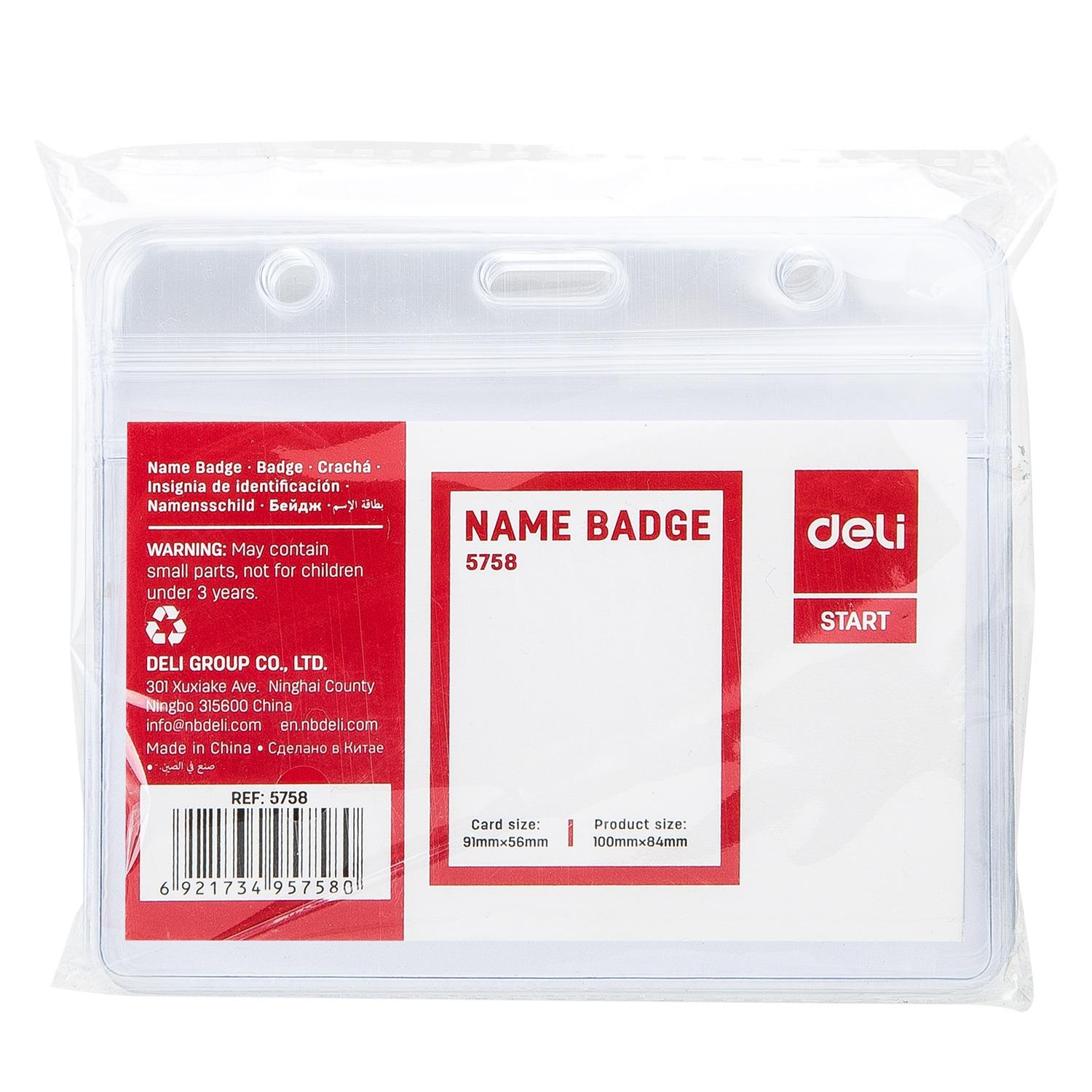 Deli B.10 identificadores Pvc horizontal 91x56mm