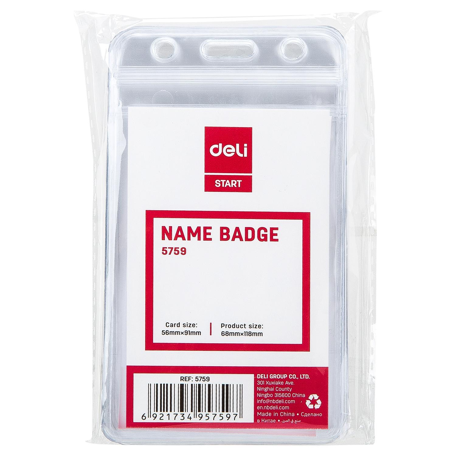 Deli B. 10 identificadores Pvc vertical 56x91mm