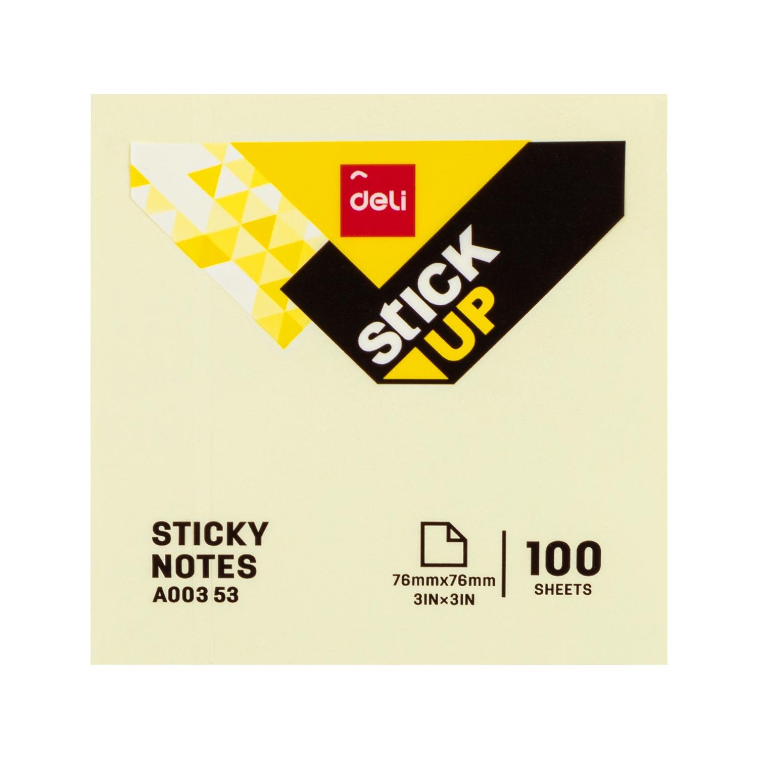 Deli Bloc notas adhesivas 100h 76x76mm amarillo