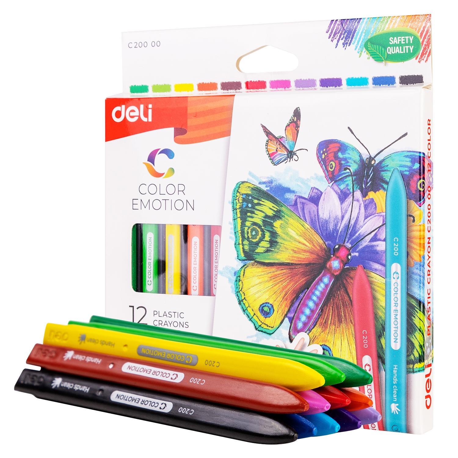 Deli C.12 ceras Deli triangulares colores surtidos