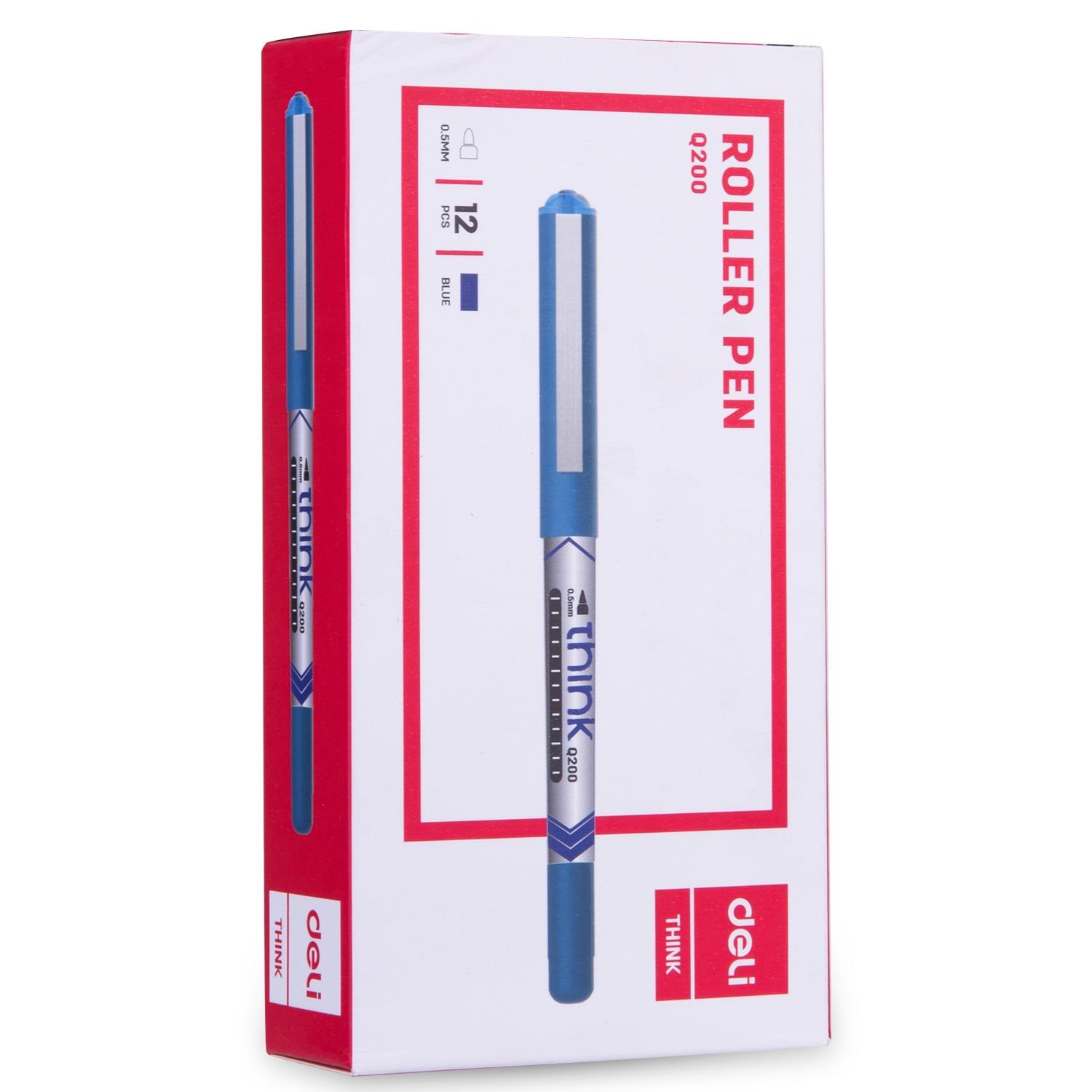 Deli Roller tinta liquida Think punta 0, 5mm azul