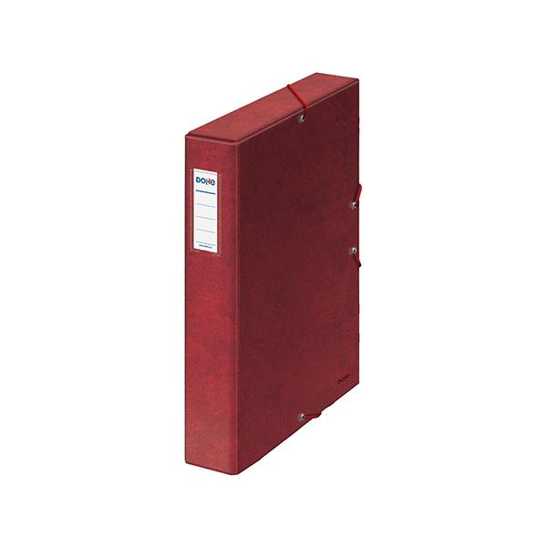Dohe Caja de proyectos carton forrado lomo 50mm con etiqueta 245x350mm rojo