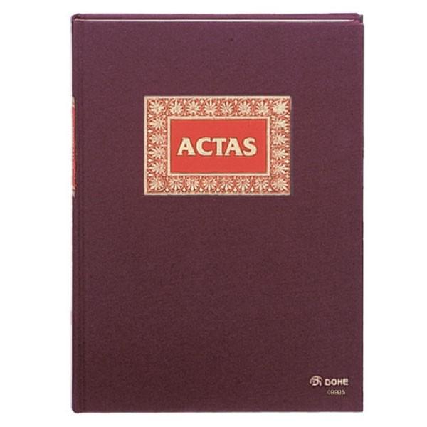 Dohe Libro actas forrado tela 50h numeradas folio