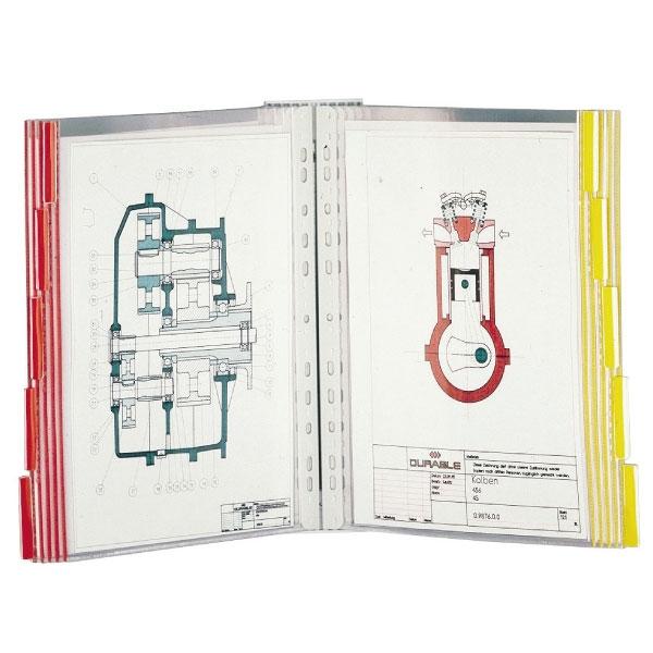 Durable Clasificador pared Function estructura de metal 10 fundas A4