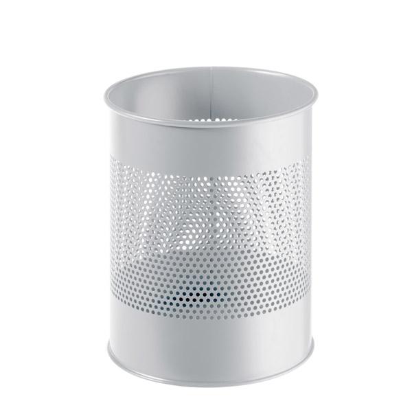 Durable Papelera metalica redonda 15l gris