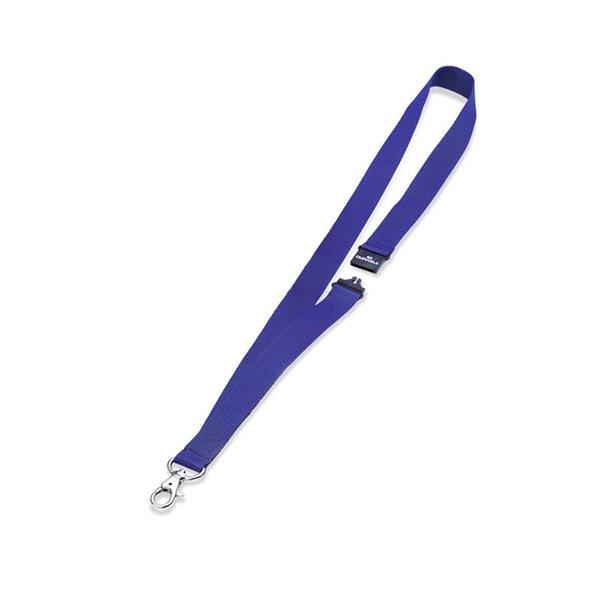 Durable Paq.10 cintas portanombres con cierre seguridad 44cm azul oscuro