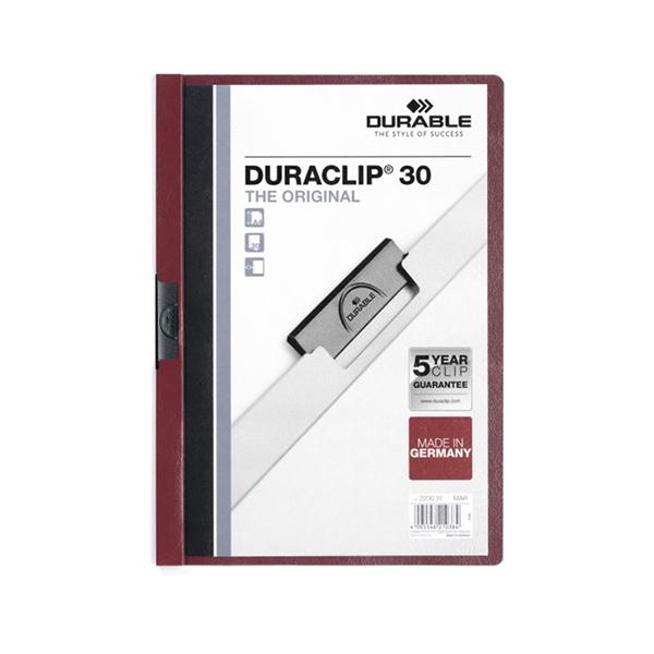 Durable Dosier con clip Duraclip - Pvc - A4 - 30 hojas - Color morado