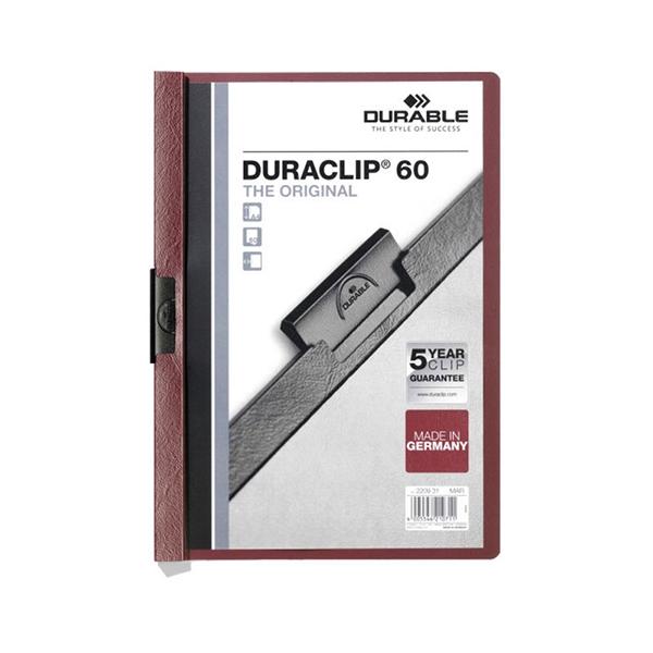Durable Dosier con clip Duraclip - Pvc - A4 - 60 hojas - Color morado