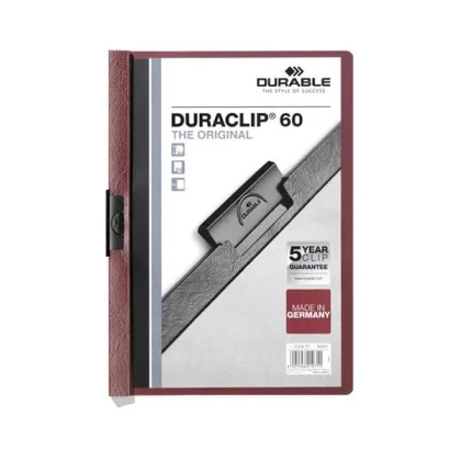 Durable Dosier con clip Duraclip - Pvc - A4 - 60 hojas - Color morado