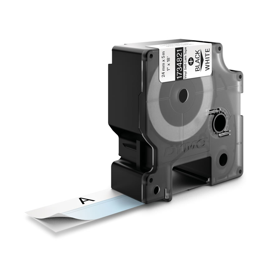Dymo Rhino Cinta ID1-24 Negro/blanco autolaminado