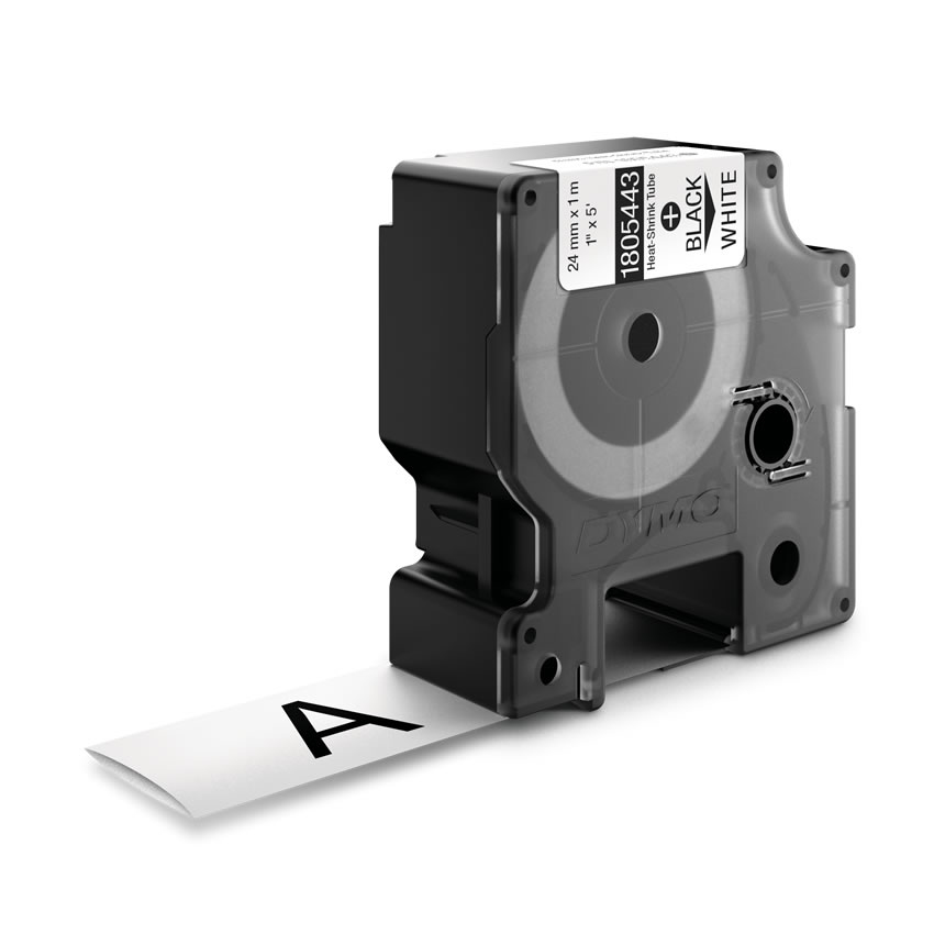 Dymo Rhino Cinta ID1-24 Negro/blanco tubo termorretractil