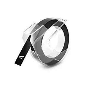 Dymo Cinta Relieve 9mm X 3mt para rotuladora Omega/junior color Negro