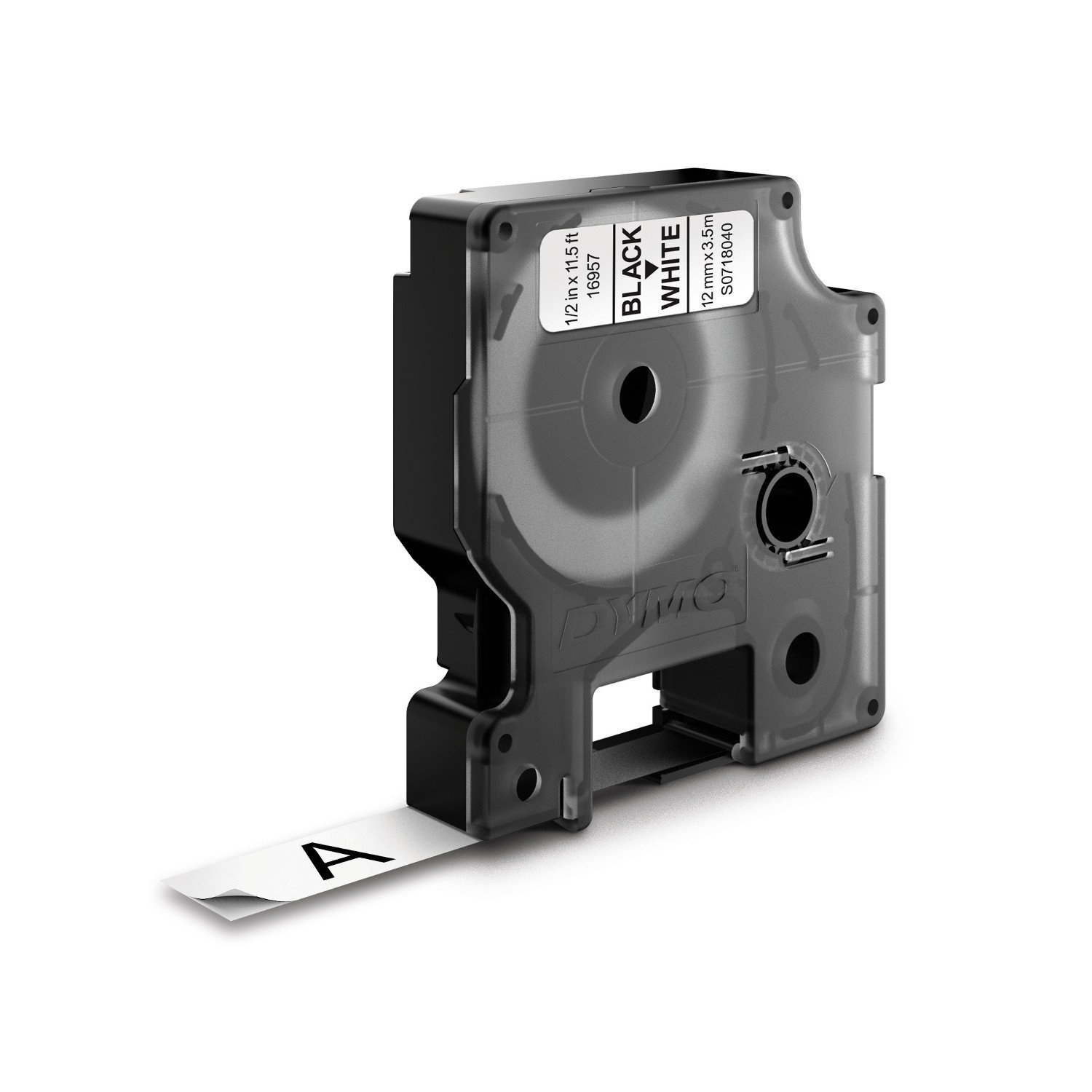 Dymo Cinta Lm D1 12mmx3, 5m Negro/blanco nylon