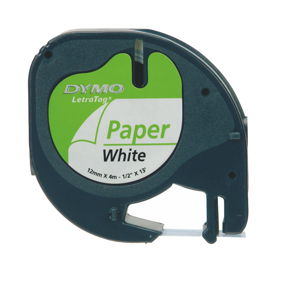 Dymo Cinta Lt 12mmx4mt -Negro/Blanco Papel