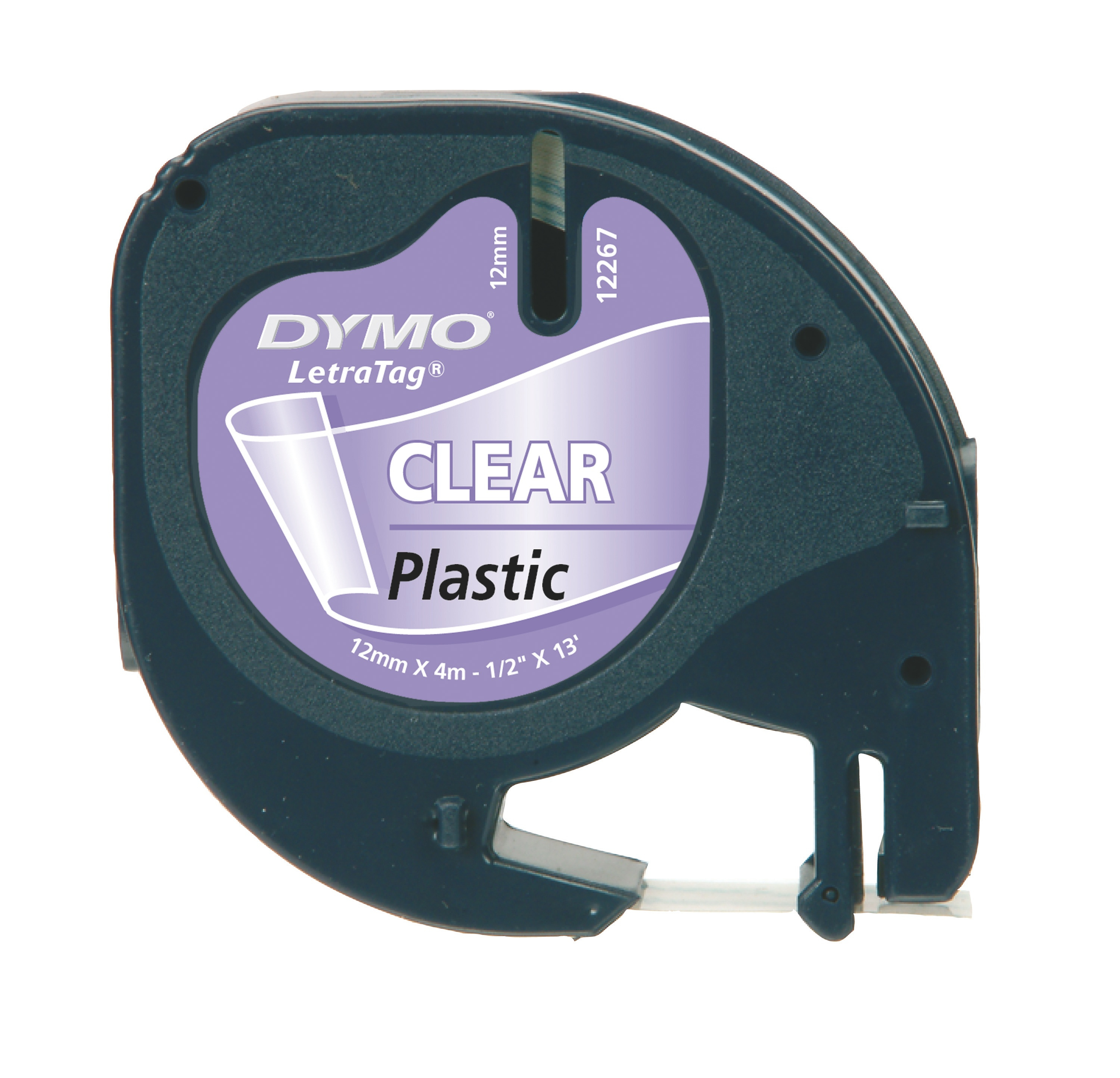 Dymo Cinta Lt 12mmx4mt -Negro/Transparente