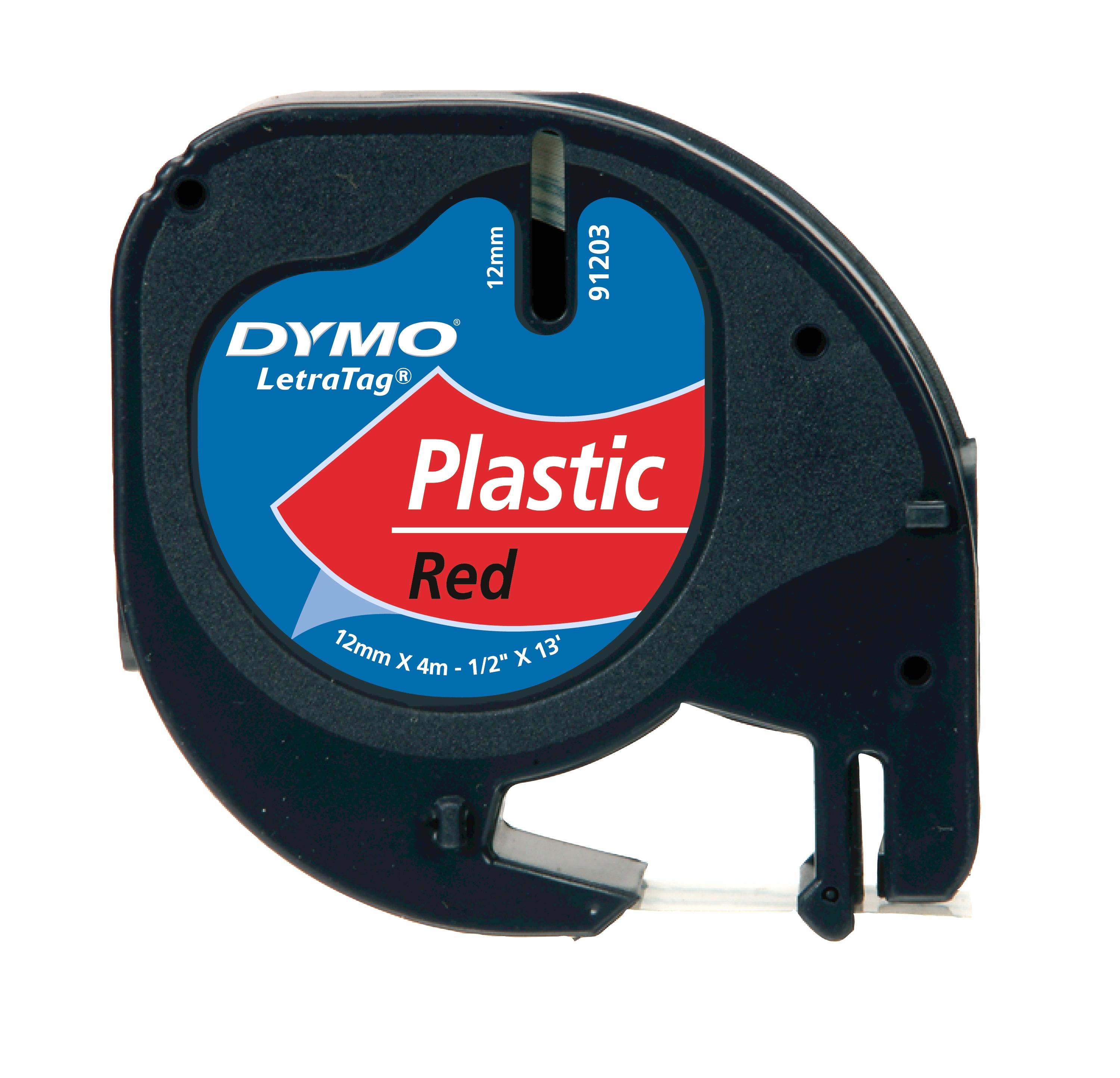 Dymo Cinta Lt 12mmx4mt -Negro/Rojo