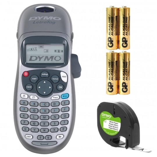Dymo Rotuladora Letratag LT100H Silver (Incluye Pilas)
