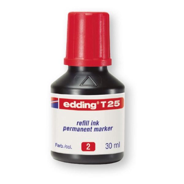 Edding Tinta recagra rotulador permanente 100ml roja