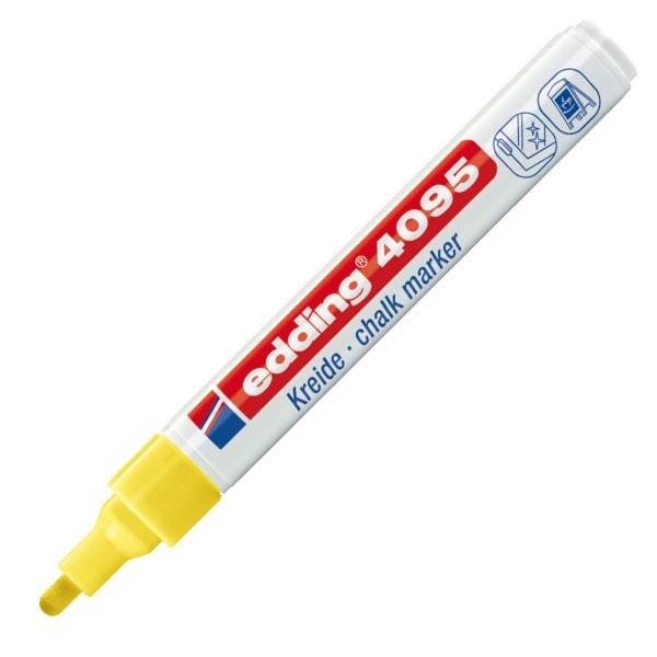 Edding Marcador tiza liquida 4095 punta conica trazo 2-3mm amarillo neon