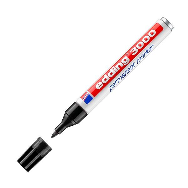 Edding Marcador permanente 3000 punta conica trazo 1, 5-3mm negro