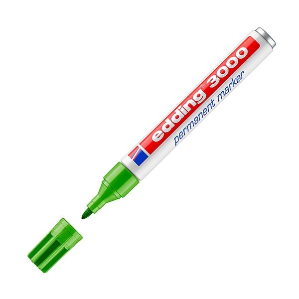 Edding Marcador permanente 3000 punta conica trazo 1, 5-3mm verde