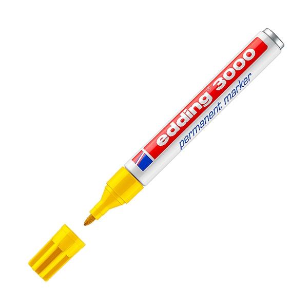 Edding Marcador permanente 3000 punta conica trazo 3mm amarillo