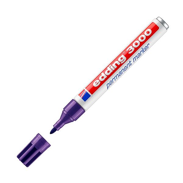 Edding Marcador permanente 3000 punta conica trazo 3mm violeta