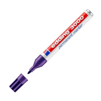Edding Marcador permanente 3000 punta conica trazo 3mm violeta
