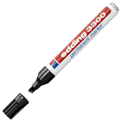 Edding Marcador permanente 3300 punta biselada trazo 1 a 5mm negro