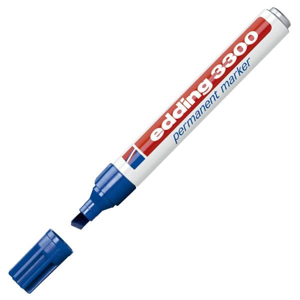 Edding Marcador permanente 3300 punta biselada trazo 1 a 5mm azul