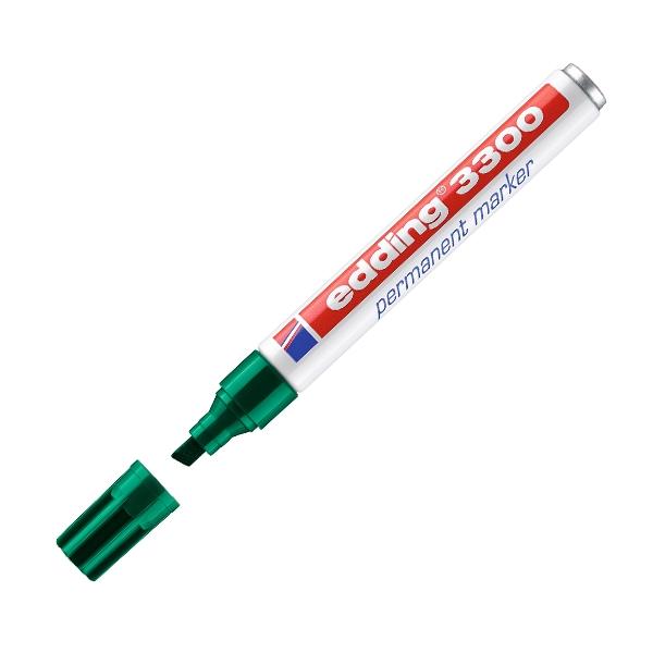 Edding Marcador permanente 3300 punta biselada trazo 1 a 5mm verde