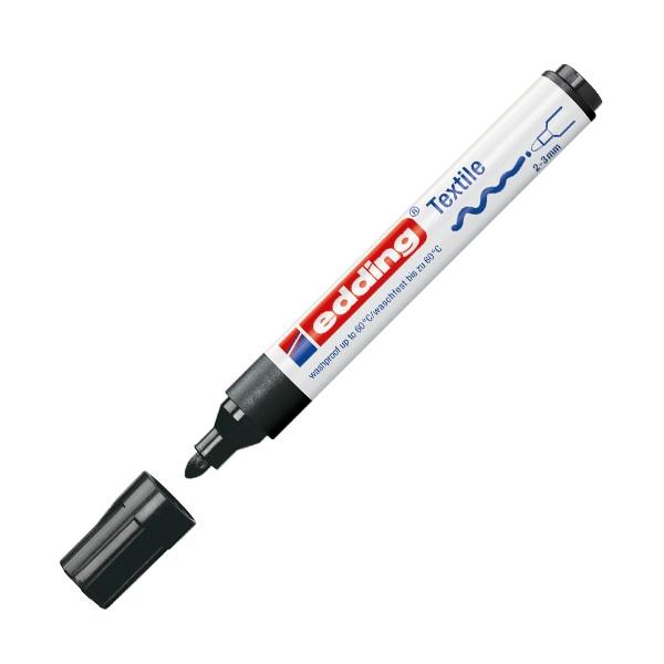 Edding Marcador permanente especial tela 4500 punta conica trazo 3mm negro