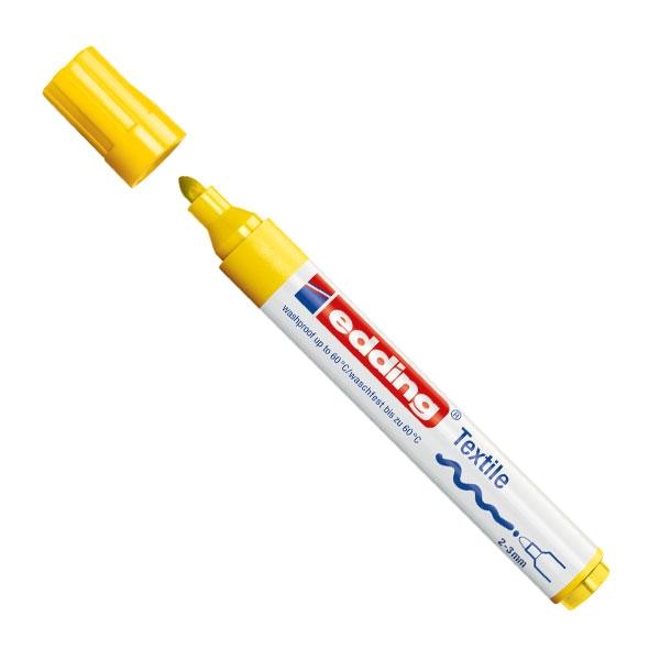 Edding Marcador permanente especial tela 4500 punta conica trazo 3mm amarillo