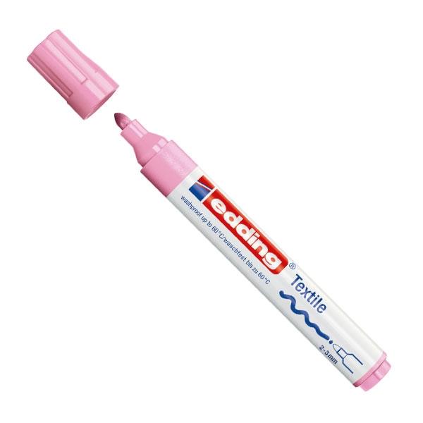 Edding Marcador permanente especial tela 4500 punta conica trazo 3mm rosa