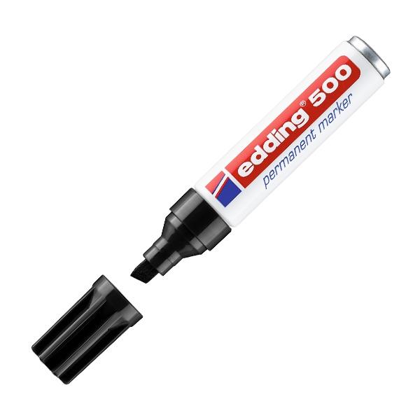 Edding Marcador permanente 500 punta biselada trazo 2-7mm negro