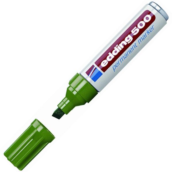 Edding Marcador permanente 500 punta biselada trazo 2-7mm verde