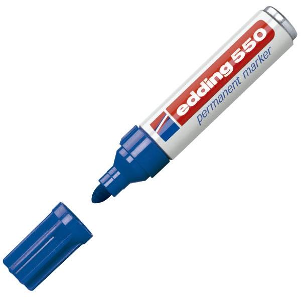 Edding Marcador permanente 550 punta conica trazo 3-4mm azul