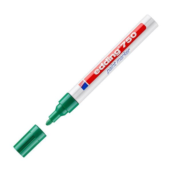 Edding Marcador permanente 750 tinta opaca punta conica trazo 2-4mm verde