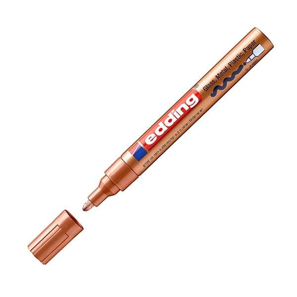 Edding Marcador permanente especial 750 tinta opaca punta conica trazo 2-4mm cobre