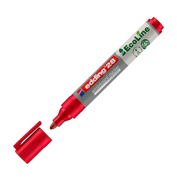 Edding Marcador para pizarra blanca ecoline 28 punta redonda 1, 5-3mm rojo