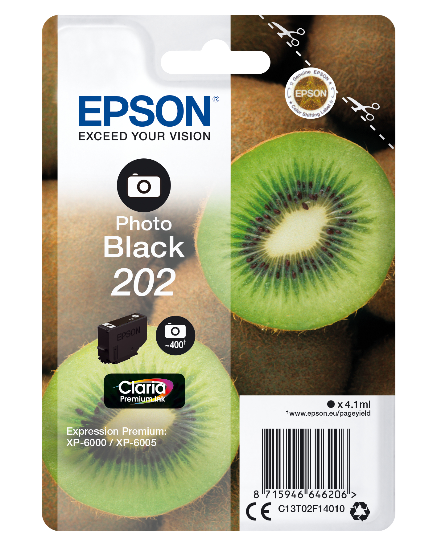 Epson Singlepack Photo Black 202 Claria Premium Ink