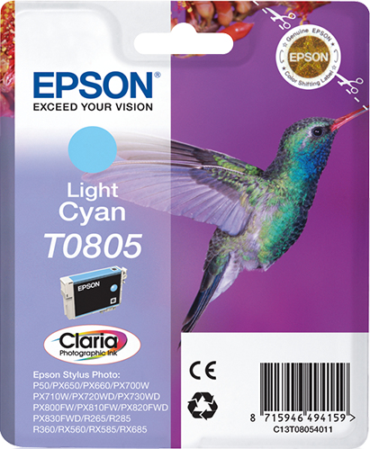 Epson Stylus Photo R-265/360/RX-560/585/685 Cartucho Cian claro