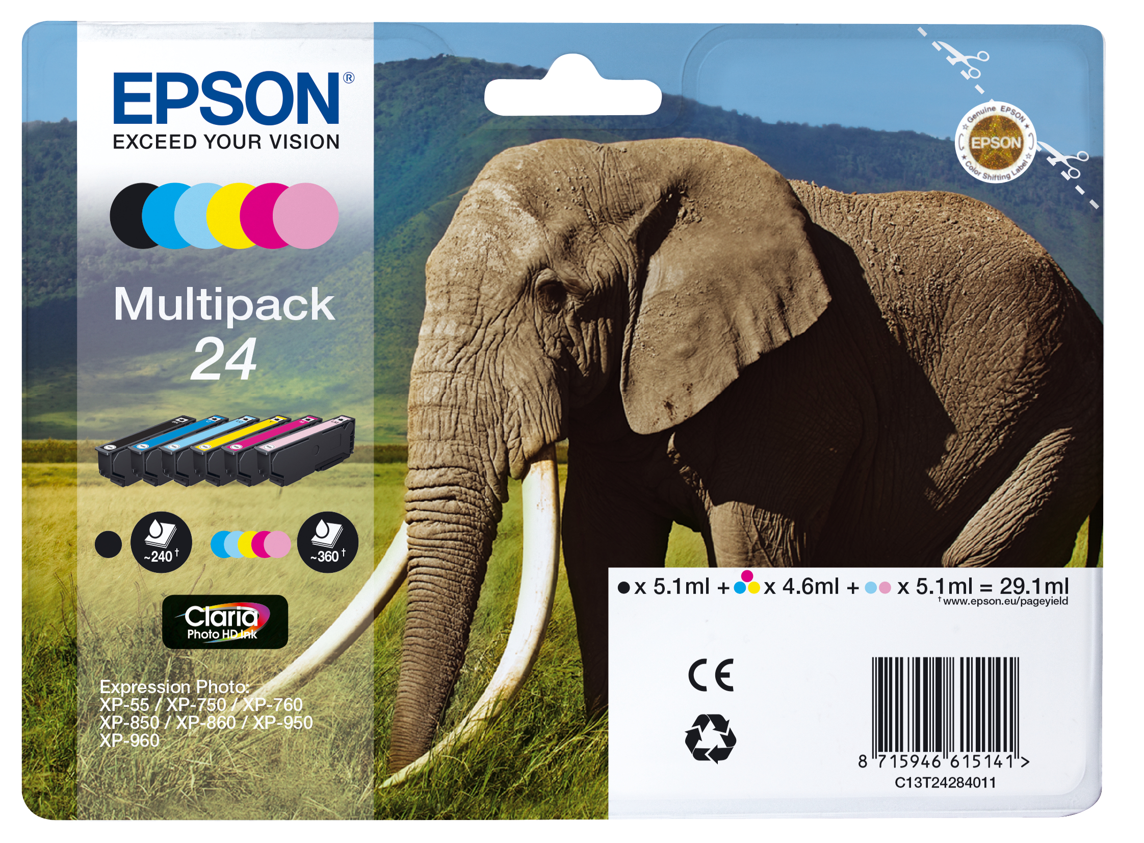Epson Claria Photo HD Ink Cartucho Multipack 6 Colores 24