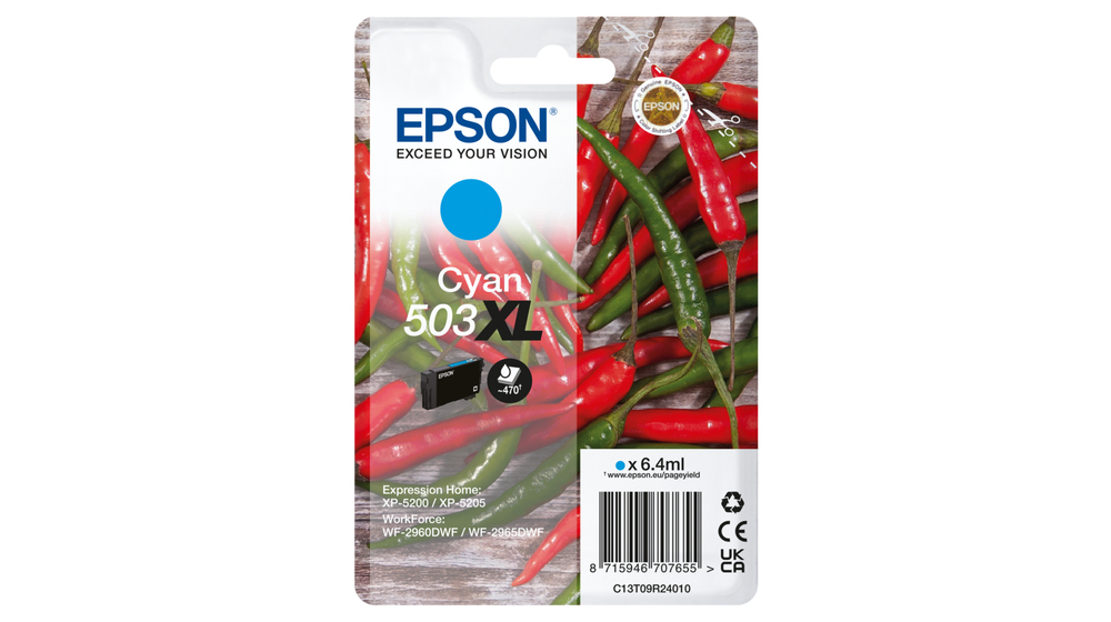 Epson Cartucho Magenta 503XL WF-2960dwf, WF-2965dwf, XP-5205 Pimiento