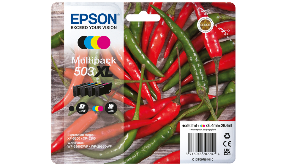 Epson Cartucho 4 colores Multipack 503XL WF-2960dwf, WF-2965dwf, XP-5205 Pimiento